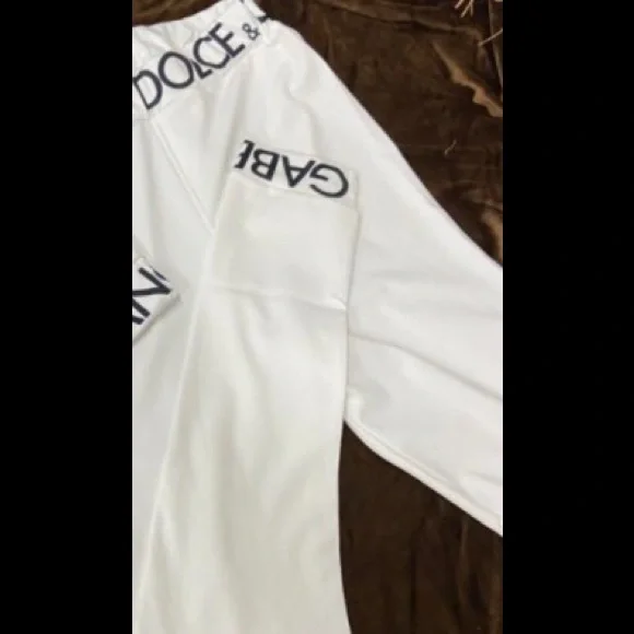 White Dolce & Gabbana Inspired Cami Crop Top & Stretchy Pants Outfit - Picture 12 of 13